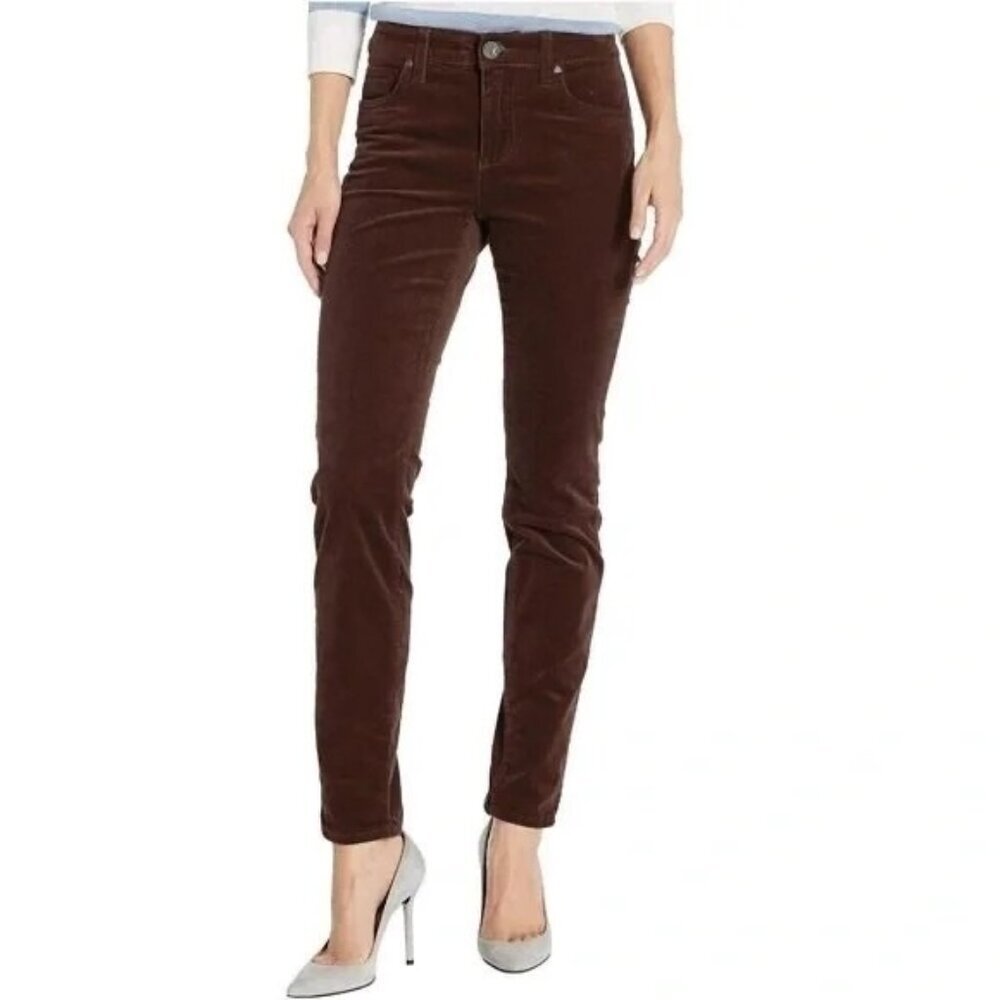 NWT Kut From The‎ Kloth Diana Skinny Corduroy Pants Brown Bean 00